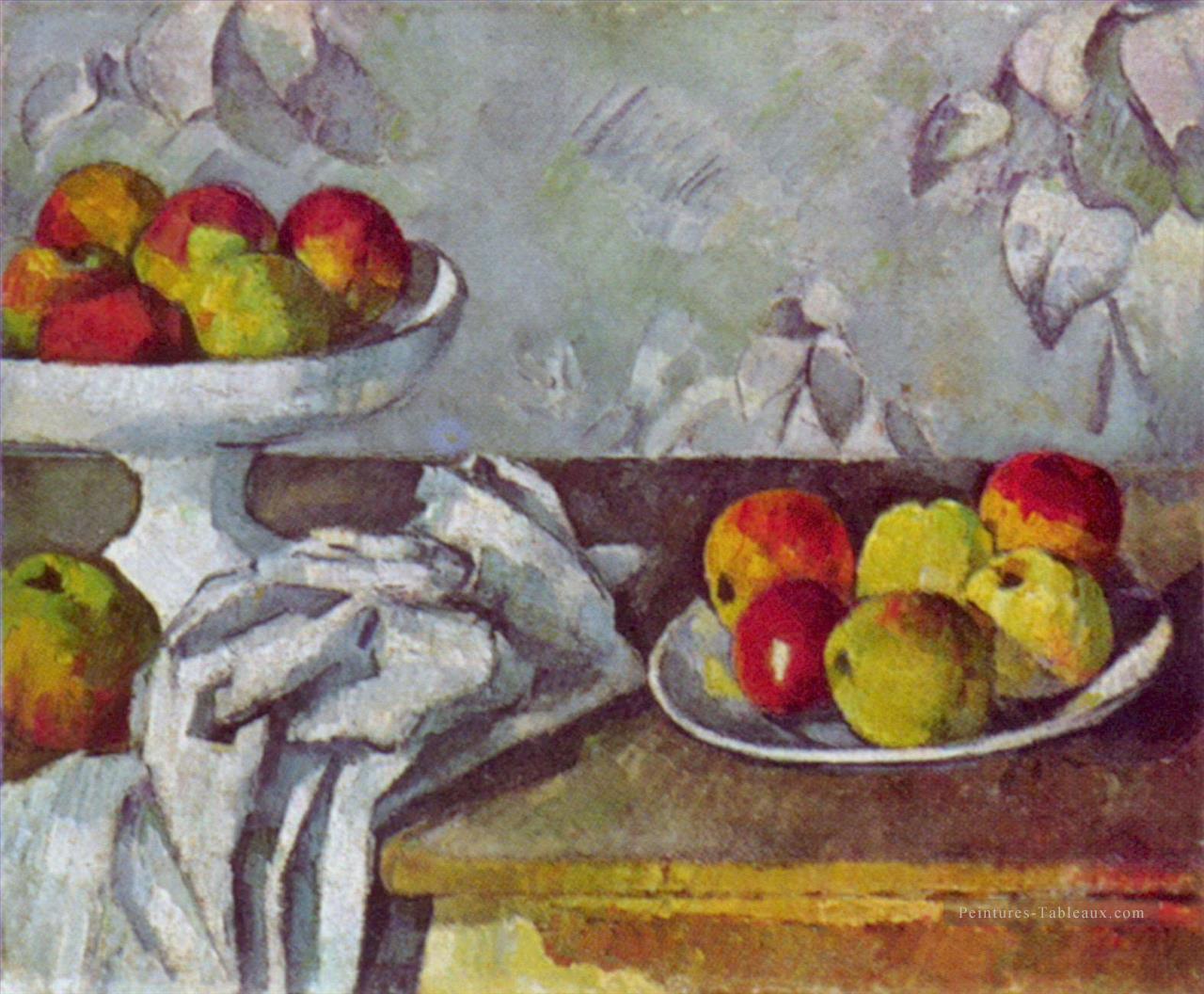 Nature morte aux pommes et au bol de fruits Paul Cézanne Peintures à l'huile